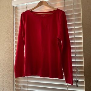 J. Crew Red Artist Tee long sleeve Size XL